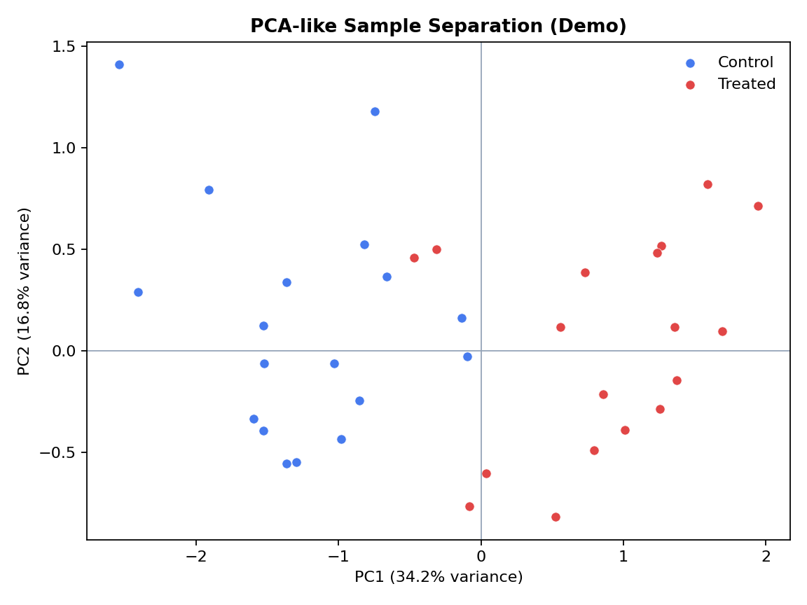 PCA-like separation demo